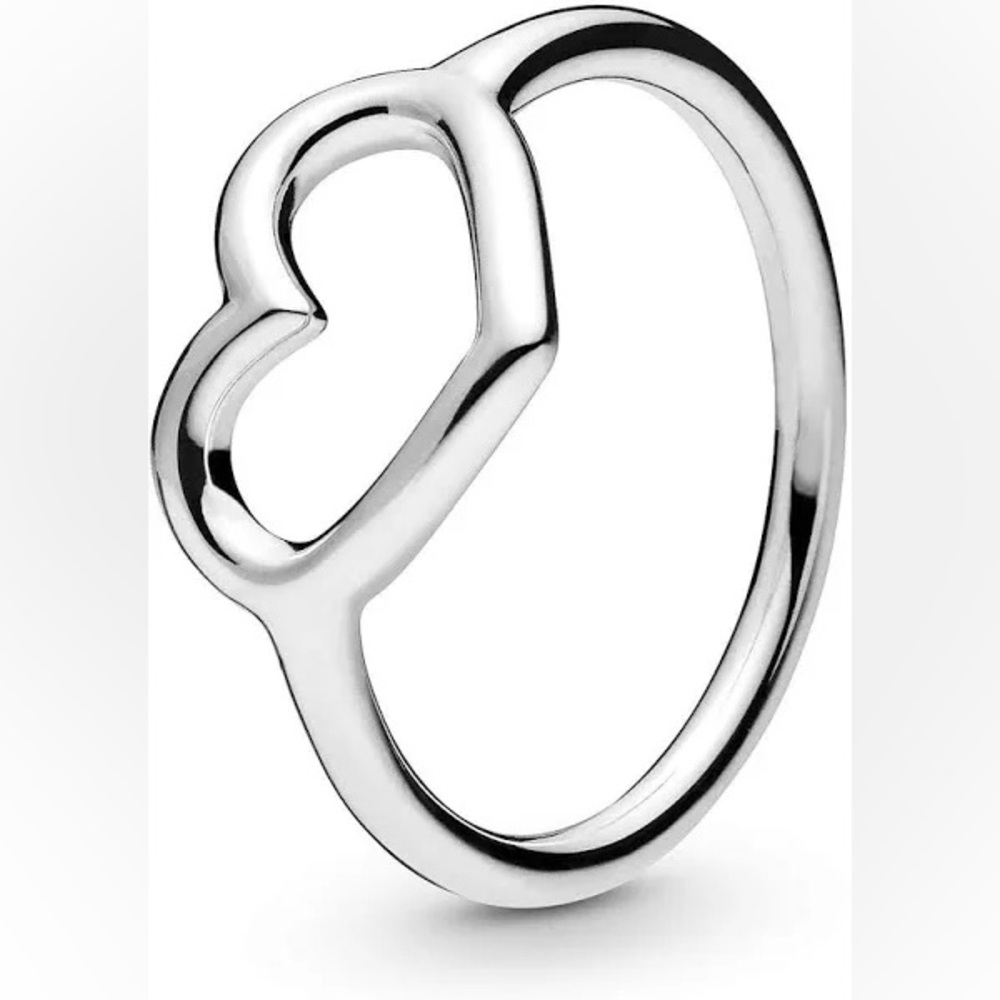 PANDORA Polished Open Heart Ring 198613C00-56